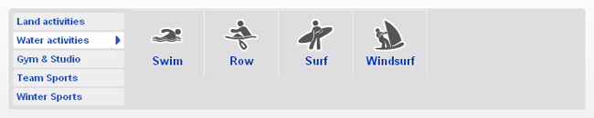 water activity icons