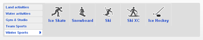 winter sports icons